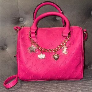 Juicy Couture Fuchsia Satchel with Charms